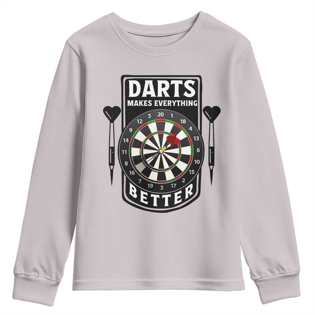 Darts Makes Everything Better Youth Sweatshirt Darts Lover Gift - Wonder Print Shop