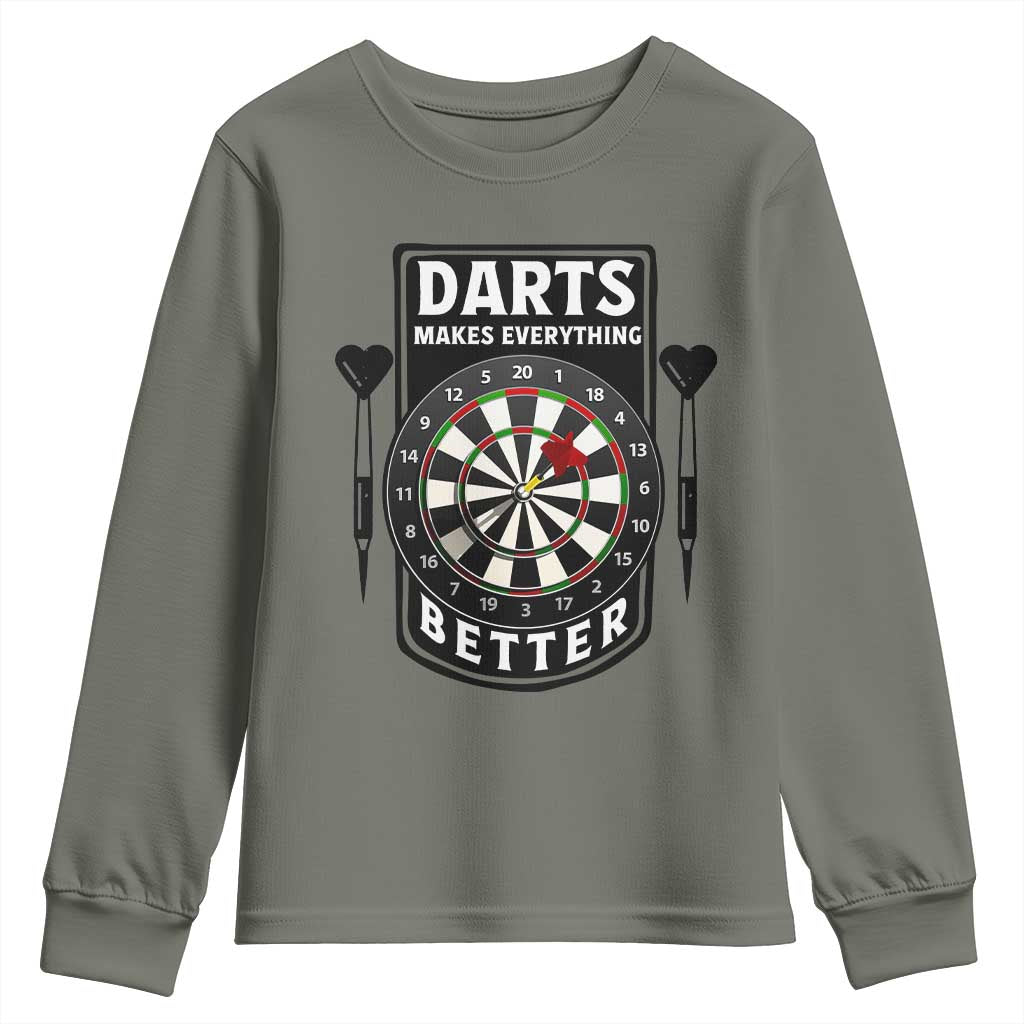 Darts Makes Everything Better Youth Sweatshirt Darts Lover Gift - Wonder Print Shop