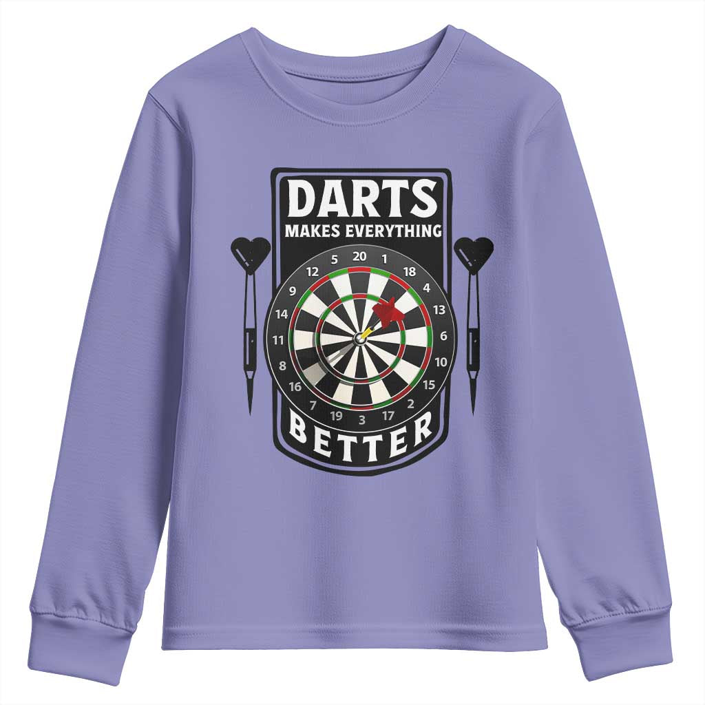 Darts Makes Everything Better Youth Sweatshirt Darts Lover Gift - Wonder Print Shop