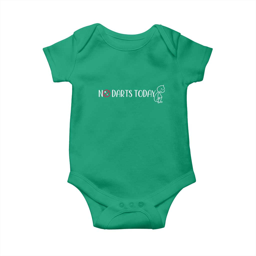No Dart Today Baby Onesie Funny Dart Player Gift - Wonder Print Shop