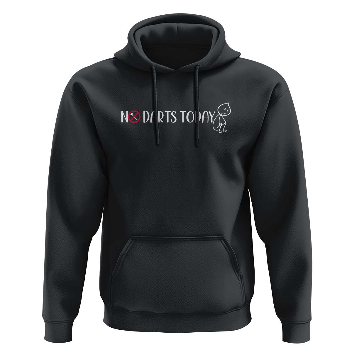 No Dart Today Hoodie Funny Dart Player Gift - Wonder Print Shop