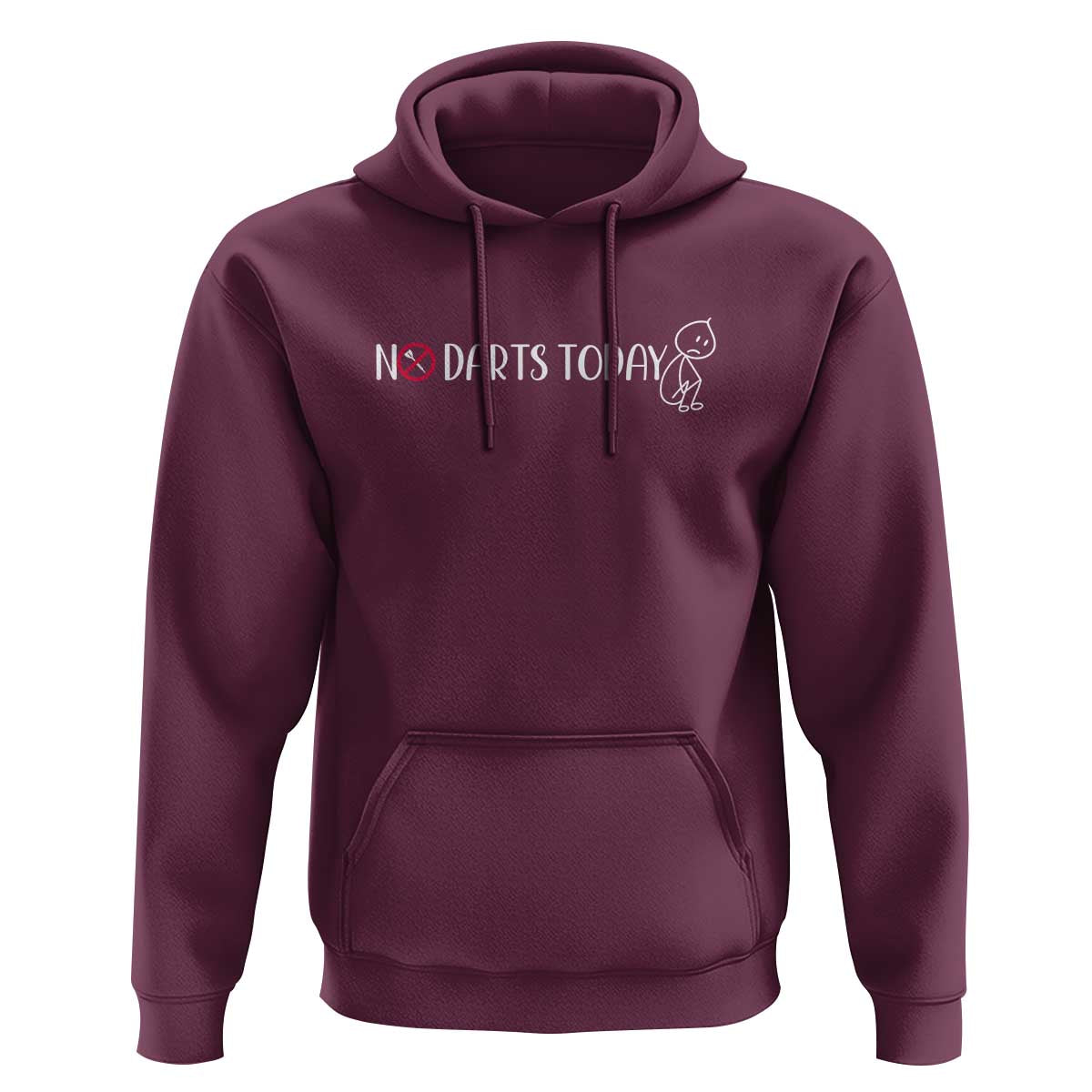 No Dart Today Hoodie Funny Dart Player Gift - Wonder Print Shop