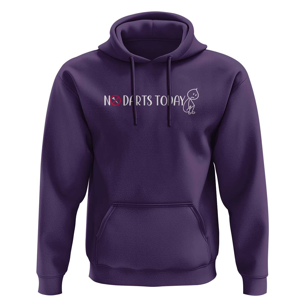 No Dart Today Hoodie Funny Dart Player Gift - Wonder Print Shop