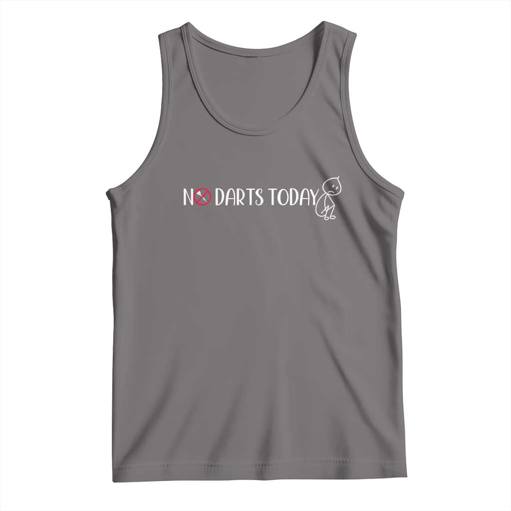 No Dart Today Tank Top Funny Dart Player Gift - Wonder Print Shop