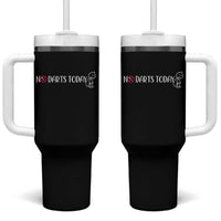No Dart Today Tumbler With Handle Funny Dart Player Gift - Wonder Print Shop