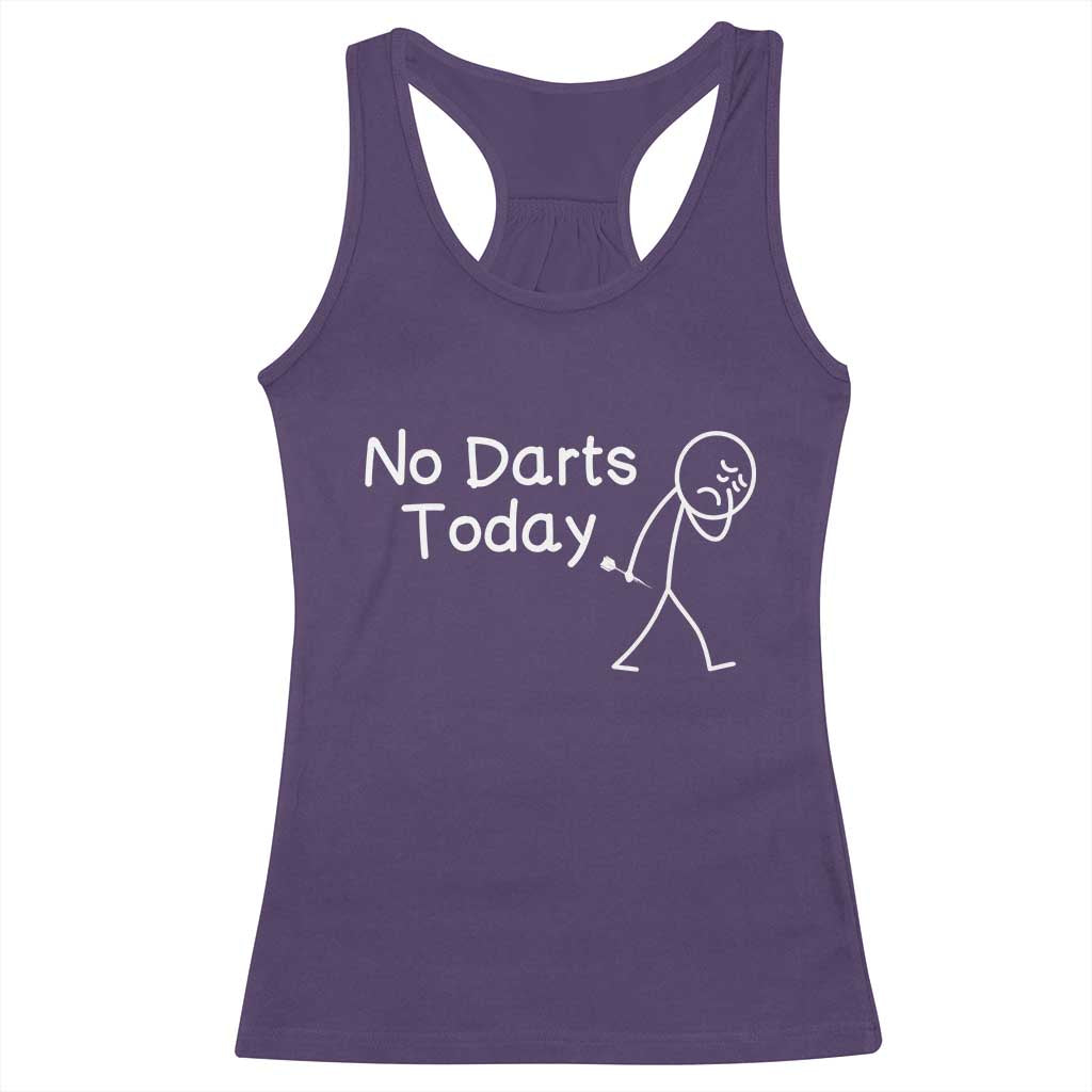 Funny No Dart Today Racerback Tank Top Darts Enthusiast Gift - Wonder Print Shop
