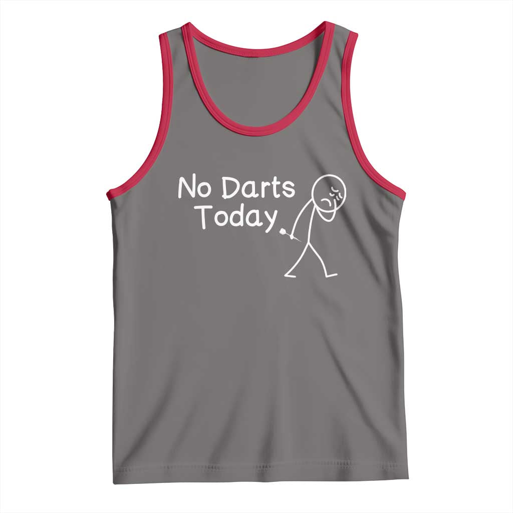 Funny No Dart Today Tank Top Darts Enthusiast Gift - Wonder Print Shop