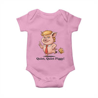Quiet Quiet Piggy Baby Onesie Funny No Kings Pig Political - Wonder Print Shop