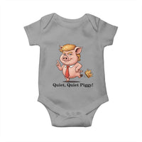 Quiet Quiet Piggy Baby Onesie Funny No Kings Pig Political - Wonder Print Shop
