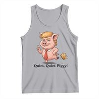 Quiet Quiet Piggy Tank Top Funny No Kings Pig Political - Wonder Print Shop