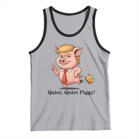 Quiet Quiet Piggy Tank Top Funny No Kings Pig Political - Wonder Print Shop