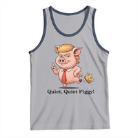Quiet Quiet Piggy Tank Top Funny No Kings Pig Political - Wonder Print Shop