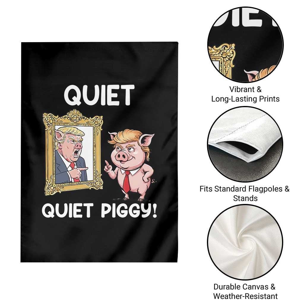 Resistance Movement Quiet Quiet Piggy Garden Flag Funny Pig Political - Wonder Print Shop