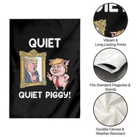 Resistance Movement Quiet Quiet Piggy Garden Flag Funny Pig Political - Wonder Print Shop