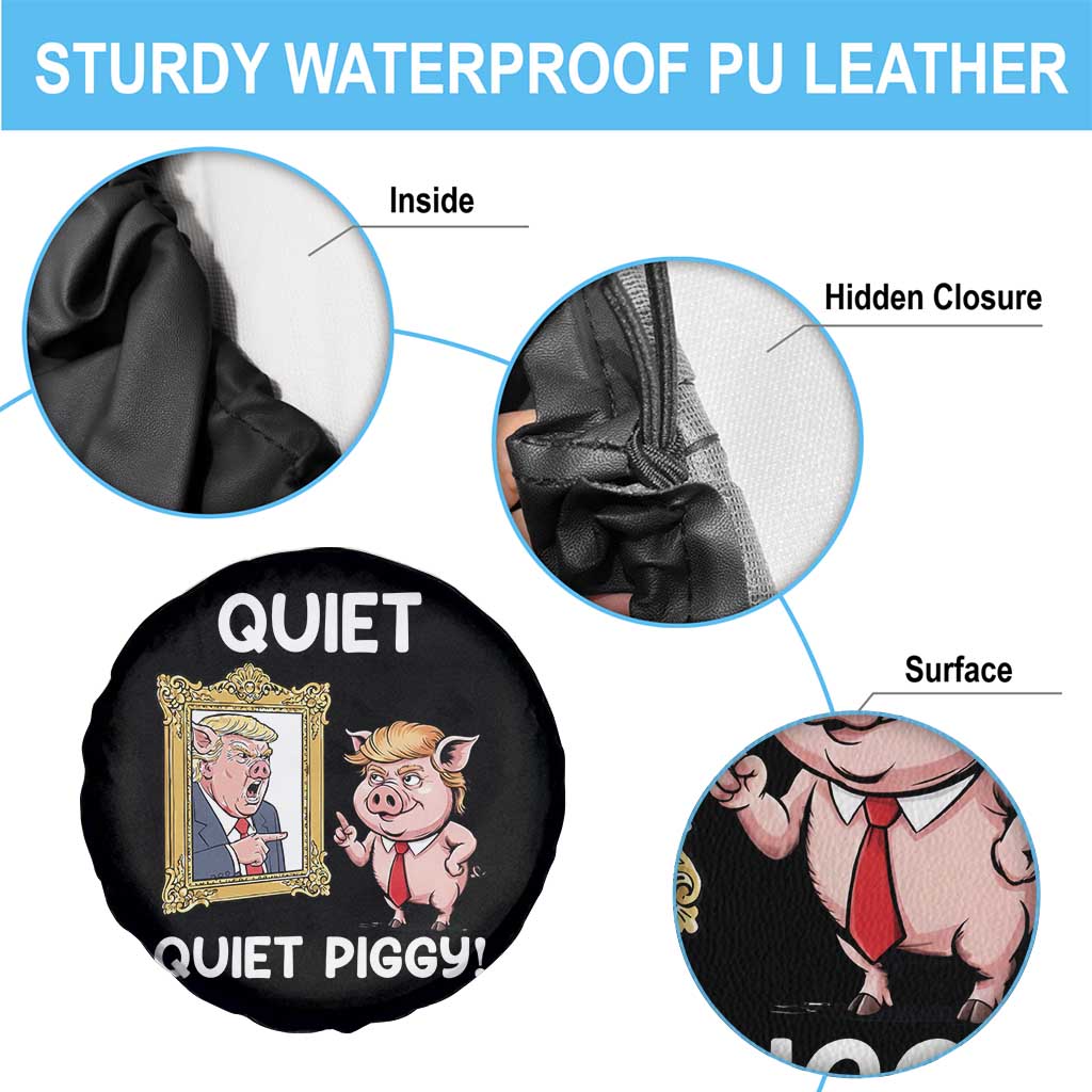 Resistance Movement Quiet Quiet Piggy Spare Tire Cover Funny Pig Political - Wonder Print Shop