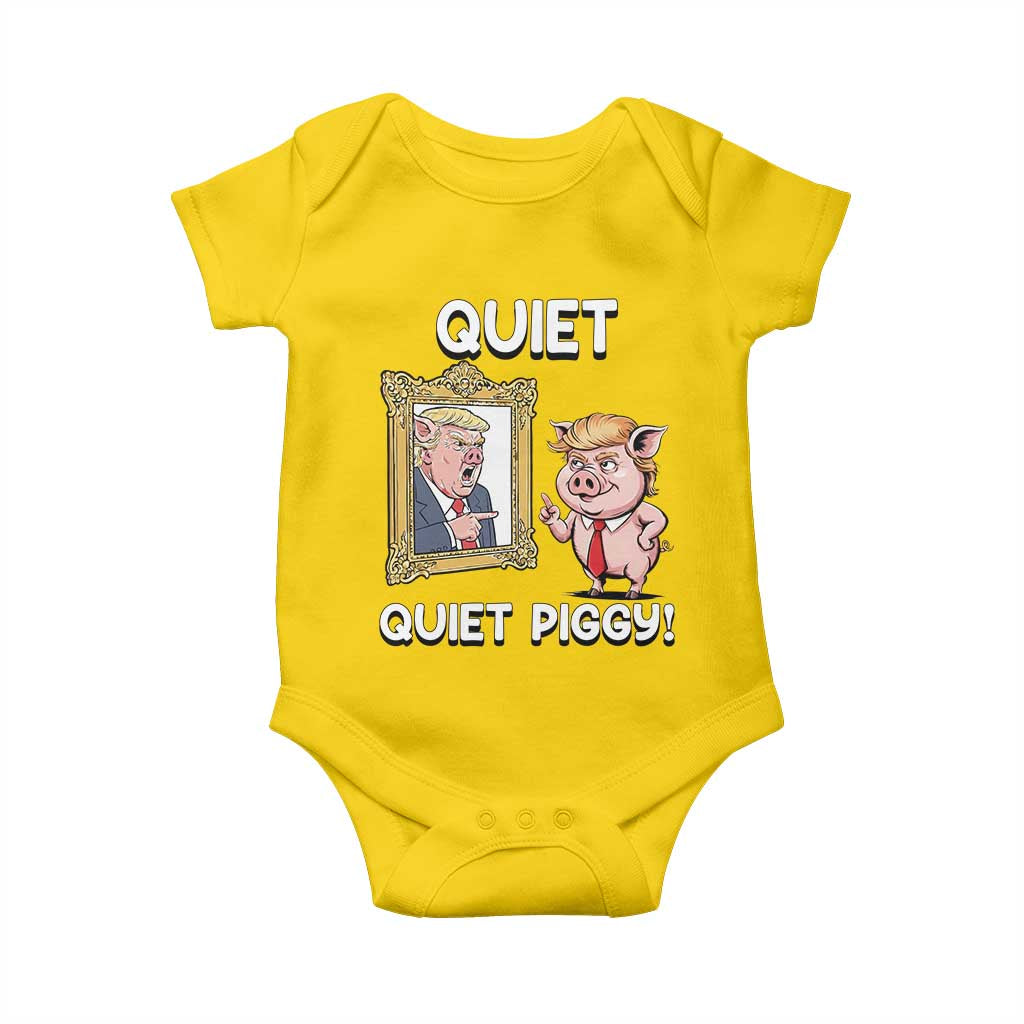 Resistance Movement Quiet Quiet Piggy Baby Onesie Funny Pig Political - Wonder Print Shop