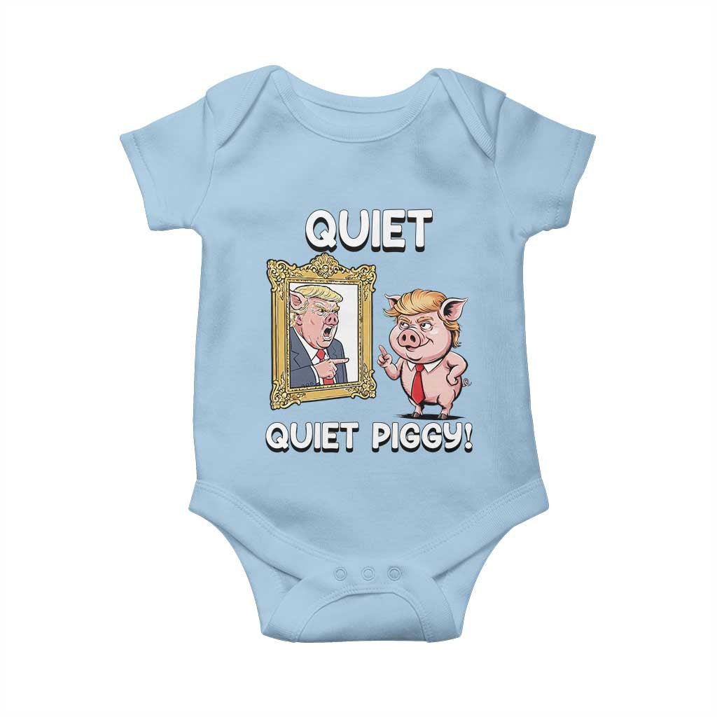 Resistance Movement Quiet Quiet Piggy Baby Onesie Funny Pig Political - Wonder Print Shop