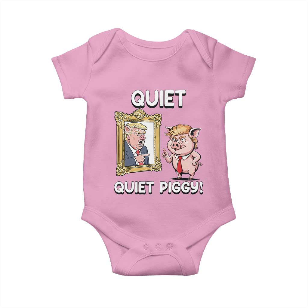 Resistance Movement Quiet Quiet Piggy Baby Onesie Funny Pig Political - Wonder Print Shop