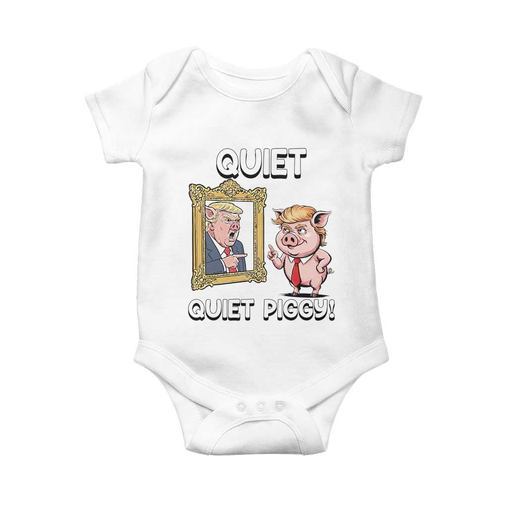 Resistance Movement Quiet Quiet Piggy Baby Onesie Funny Pig Political - Wonder Print Shop
