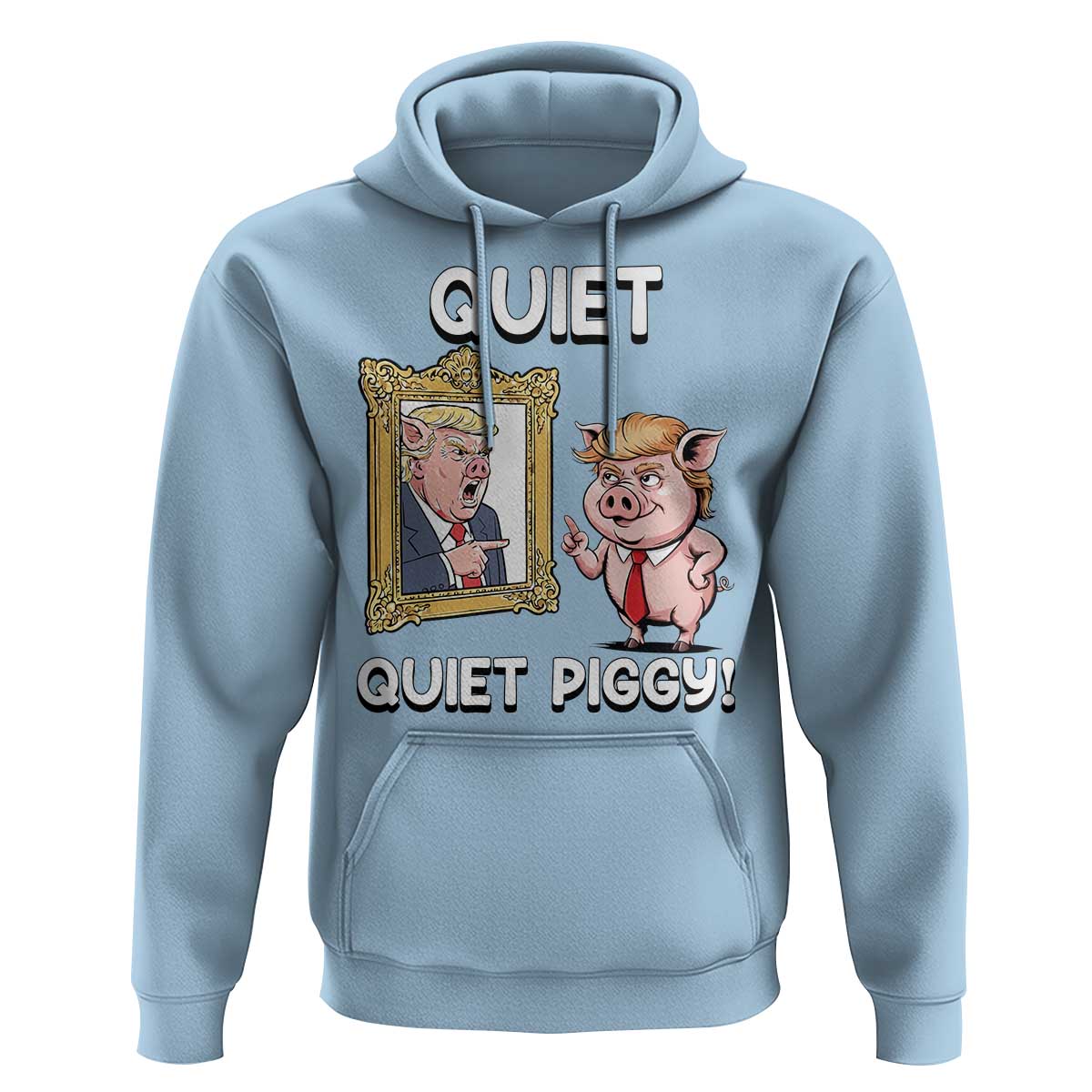 Resistance Movement Quiet Quiet Piggy Hoodie Funny Pig Political - Wonder Print Shop