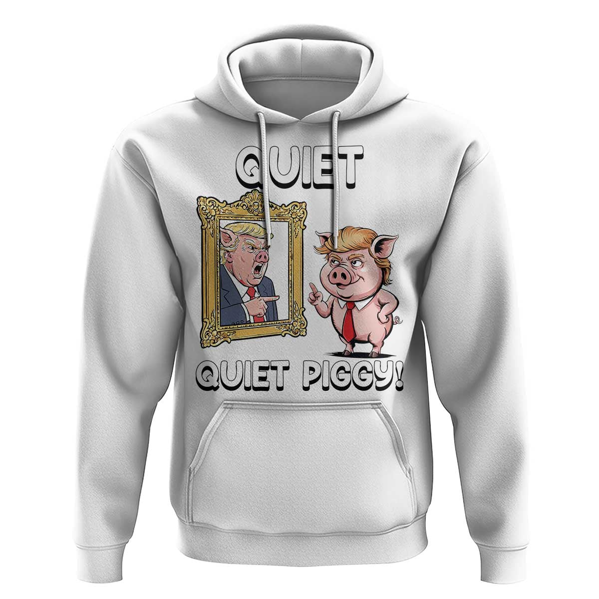 Resistance Movement Quiet Quiet Piggy Hoodie Funny Pig Political - Wonder Print Shop
