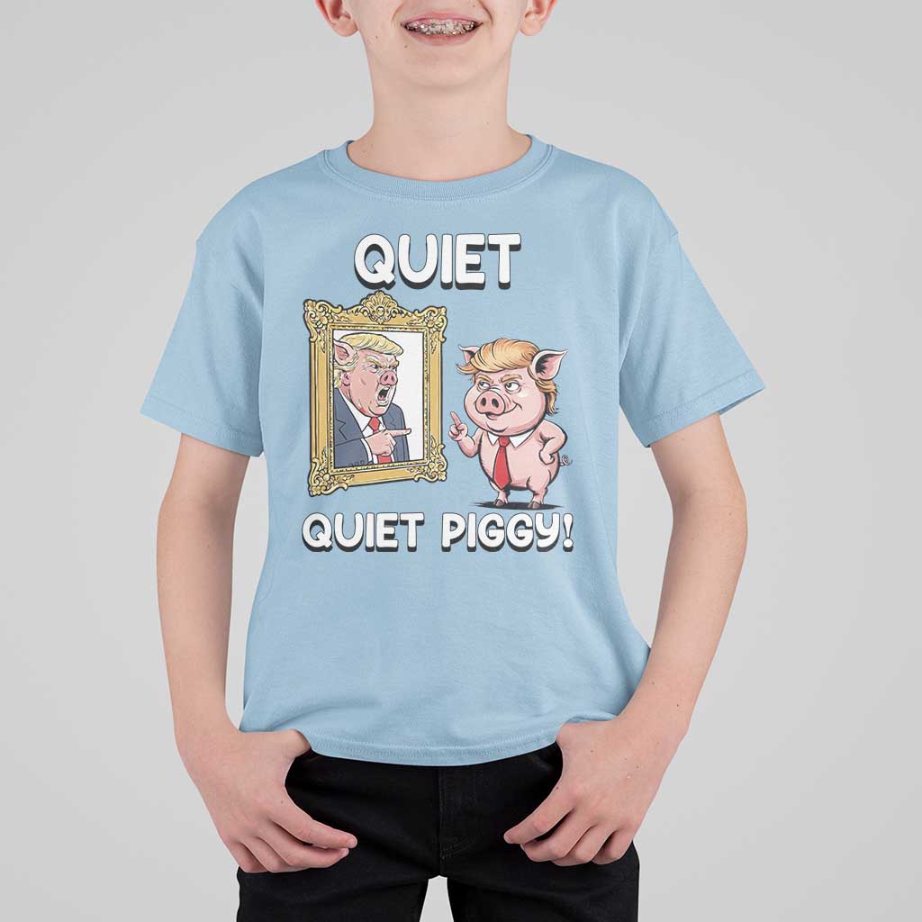 Resistance Movement Quiet Quiet Piggy T Shirt For Kid Funny Pig Political - Wonder Print Shop