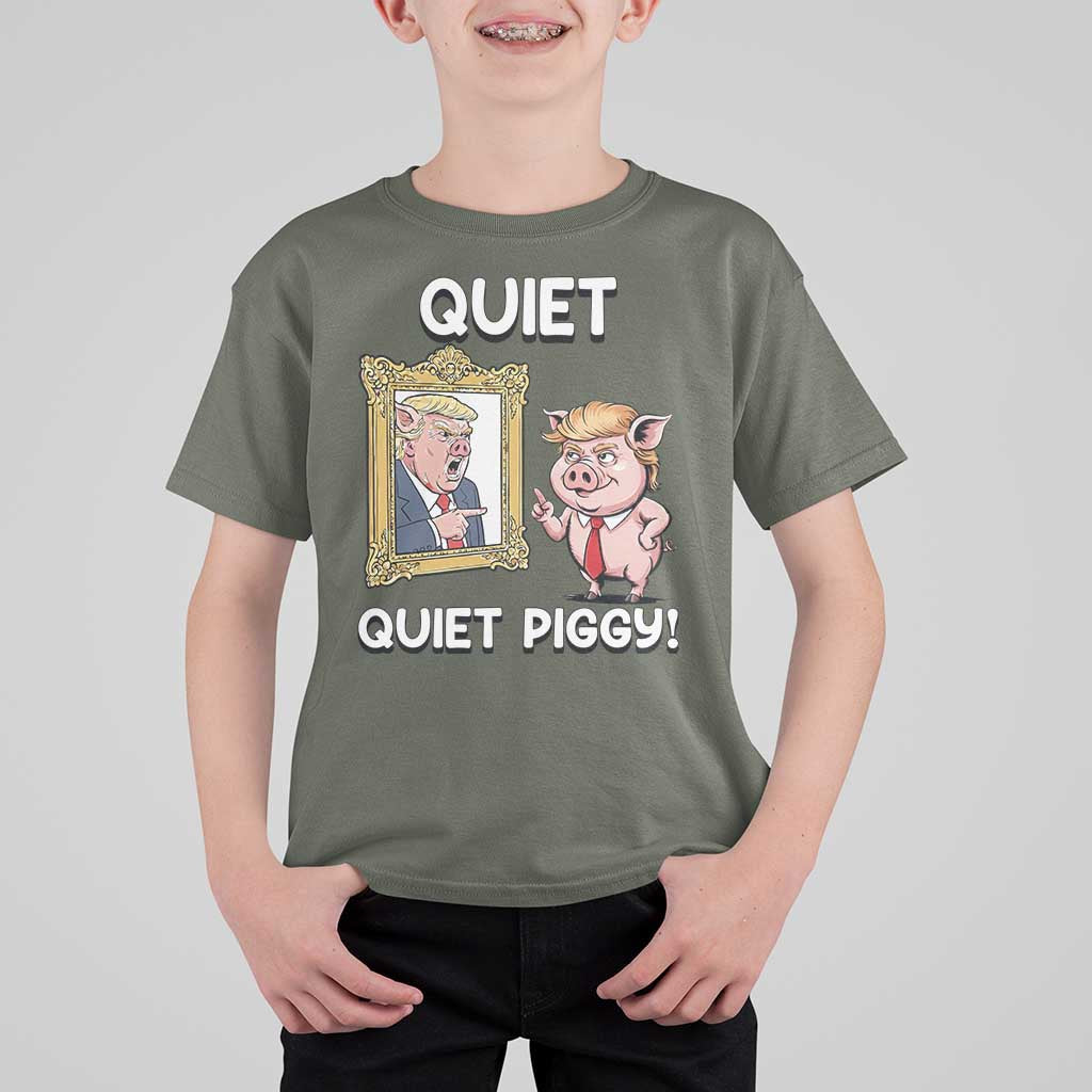 Resistance Movement Quiet Quiet Piggy T Shirt For Kid Funny Pig Political - Wonder Print Shop