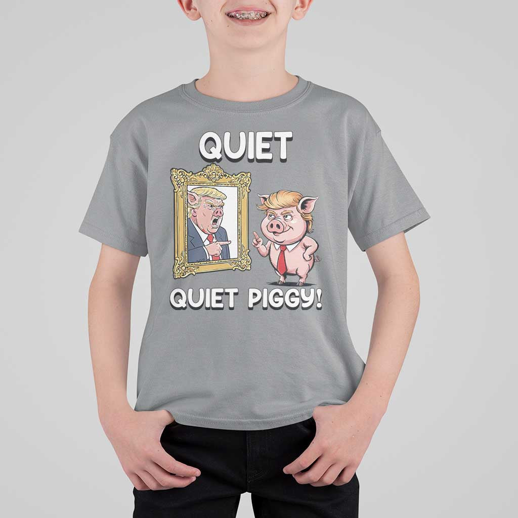 Resistance Movement Quiet Quiet Piggy T Shirt For Kid Funny Pig Political - Wonder Print Shop