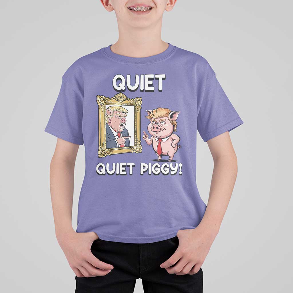 Resistance Movement Quiet Quiet Piggy T Shirt For Kid Funny Pig Political - Wonder Print Shop