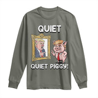 Resistance Movement Quiet Quiet Piggy Long Sleeve Shirt Funny Pig Political - Wonder Print Shop