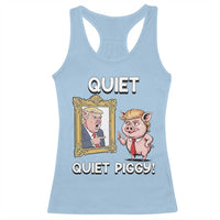 Resistance Movement Quiet Quiet Piggy Racerback Tank Top Funny Pig Political - Wonder Print Shop