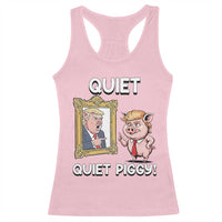 Resistance Movement Quiet Quiet Piggy Racerback Tank Top Funny Pig Political - Wonder Print Shop