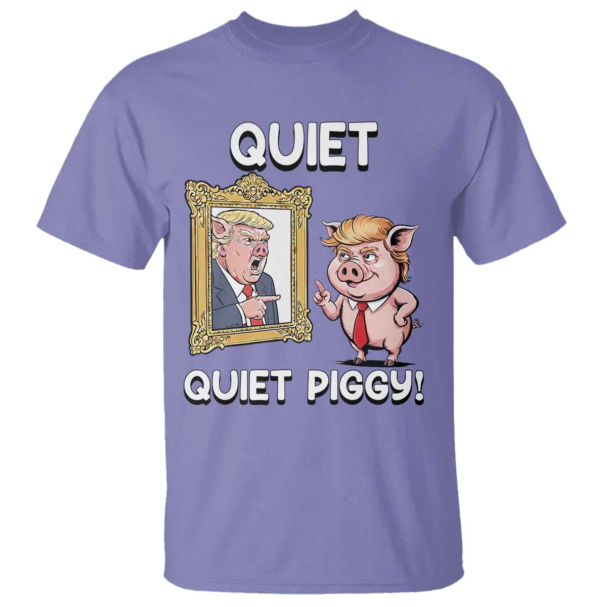 Resistance Movement Quiet Quiet Piggy T Shirt Funny Pig Political - Wonder Print Shop