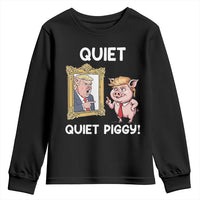 Resistance Movement Quiet Quiet Piggy Youth Sweatshirt Funny Pig Political - Wonder Print Shop