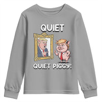 Resistance Movement Quiet Quiet Piggy Youth Sweatshirt Funny Pig Political - Wonder Print Shop
