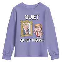 Resistance Movement Quiet Quiet Piggy Youth Sweatshirt Funny Pig Political - Wonder Print Shop