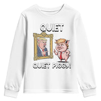 Resistance Movement Quiet Quiet Piggy Youth Sweatshirt Funny Pig Political - Wonder Print Shop