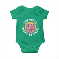 This Piggy Wont Be Quiet Baby Onesie Funny Political Humor Pig Meme - Wonder Print Shop