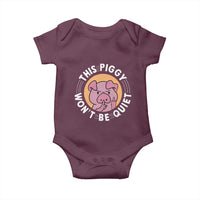 This Piggy Wont Be Quiet Baby Onesie Funny Political Humor Pig Meme - Wonder Print Shop
