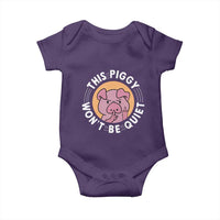 This Piggy Wont Be Quiet Baby Onesie Funny Political Humor Pig Meme - Wonder Print Shop