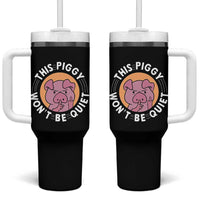 This Piggy Wont Be Quiet Tumbler With Handle Funny Political Humor Pig Meme - Wonder Print Shop