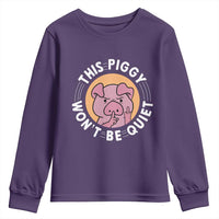 This Piggy Wont Be Quiet Youth Sweatshirt Funny Political Humor Pig Meme - Wonder Print Shop