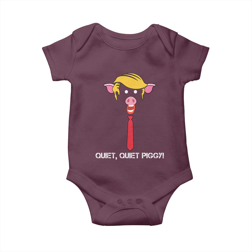 Quiet Quiet Piggy Meme Baby Onesie Anti Authoritarian Political Gag Gift - Wonder Print Shop