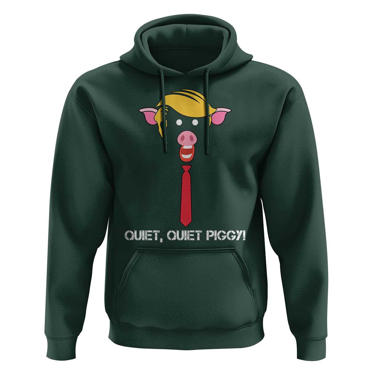 Quiet Quiet Piggy Meme Hoodie Anti Authoritarian Political Gag Gift - Wonder Print Shop