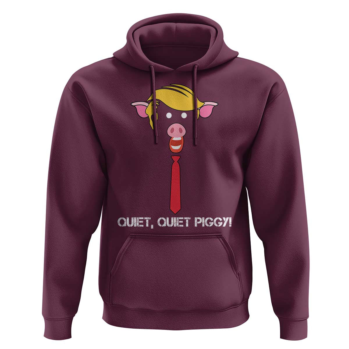 Quiet Quiet Piggy Meme Hoodie Anti Authoritarian Political Gag Gift - Wonder Print Shop