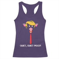 Quiet Quiet Piggy Meme Racerback Tank Top Anti Authoritarian Political Gag Gift - Wonder Print Shop