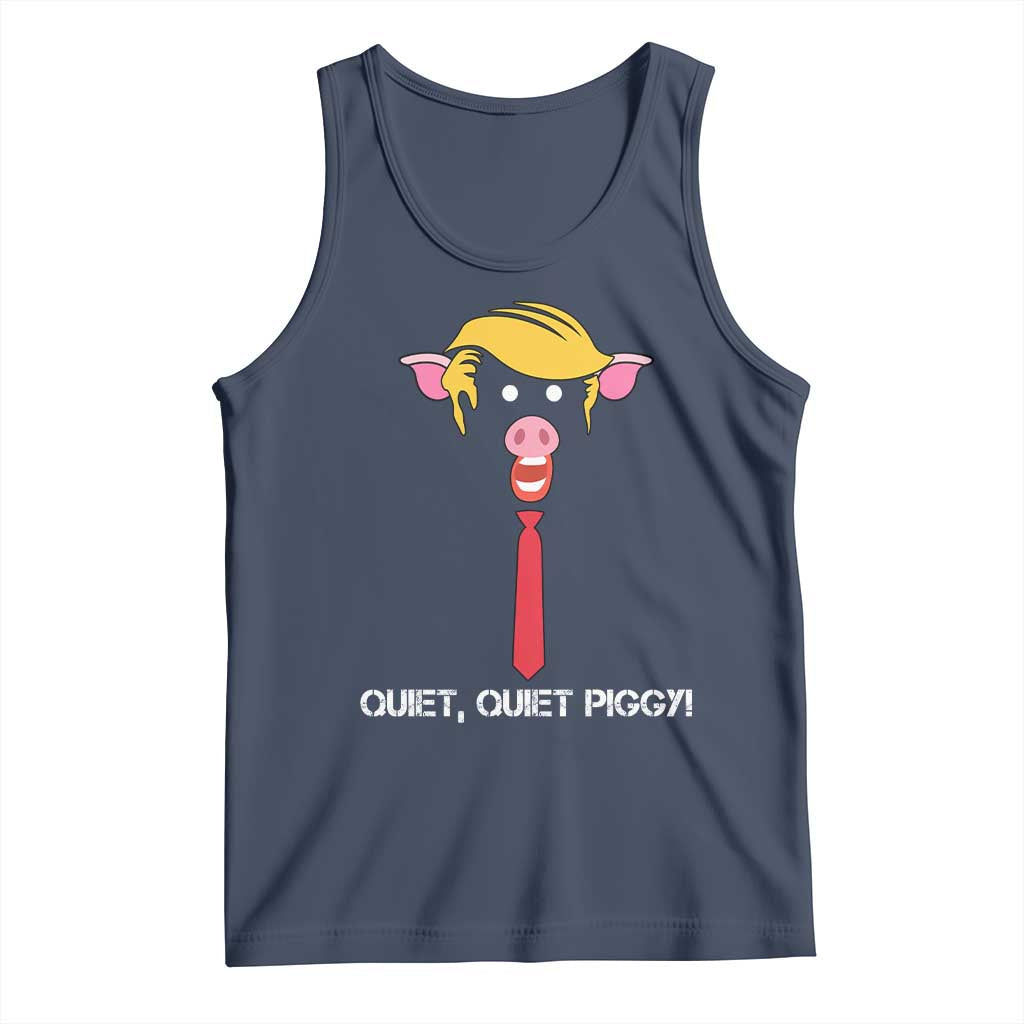 Quiet Quiet Piggy Meme Tank Top Anti Authoritarian Political Gag Gift - Wonder Print Shop