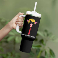 Quiet Quiet Piggy Meme Tumbler With Handle Anti Authoritarian Political Gag Gift - Wonder Print Shop