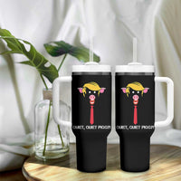 Quiet Quiet Piggy Meme Tumbler With Handle Anti Authoritarian Political Gag Gift - Wonder Print Shop
