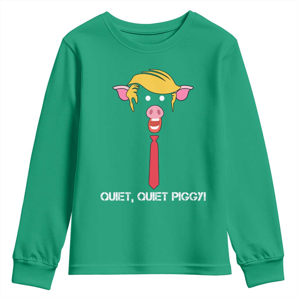 Quiet Quiet Piggy Meme Youth Sweatshirt Anti Authoritarian Political Gag Gift - Wonder Print Shop